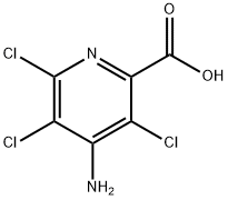 4-アミノ-3,5,6-トリクロロピリジン-2-カルボン酸 化学構造式