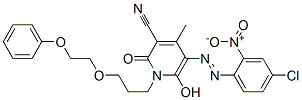 5-(4-Chloro-2-nitro-phenylazo)-3-cyano-6-hydroxy-4-methyl-1-[3-(2-phenoxyethoxy)propyl]pyridin-2-one Structure