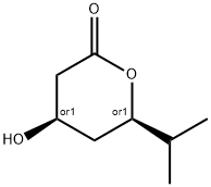2H-Pyran-2-one,tetrahydro-4-hydroxy-6-(1-methylethyl)-,cis-(9CI) 结构式