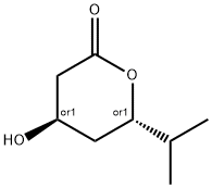 2H-Pyran-2-one,tetrahydro-4-hydroxy-6-(1-methylethyl)-,trans-(9CI) Structure