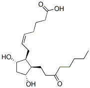 (Z)-7-[(1S,2R,3R,5S)-3,5-dihydroxy-2-(3-oxooctyl)cyclopentyl]hept-5-enoic acid 结构式