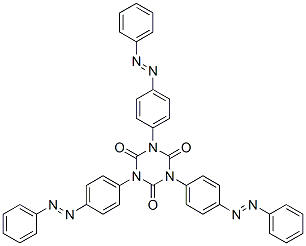 1,3,5-トリス[p-(フェニルアゾ)フェニル]-1,3,5-トリアジン-2,4,6(1H,3H,5H)-トリオン 化学構造式