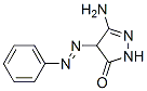 3-アミノ-4-(フェニルアゾ)-1H-ピラゾール-5(4H)-オン 化学構造式