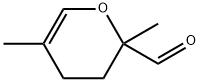 3,4-dihydro-2,5-dimethyl-2H-pyran-2-carbaldehyde Struktur
