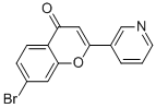 7-BROMO-2-(PYRIDIN-3-YL)-4H-CHROMEN-4-ONE 化学構造式
