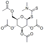 .beta.-D-Glucopyranose, 1-thio-, 2,3,4,6-tetraacetate 1-(dimethylcarbamodithioate) Structure