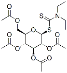 .beta.-D-Glucopyranose, 1-thio-, 2,3,4,6-tetraacetate 1-(diethylcarbamodithioate) Struktur