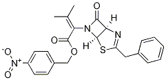 4-Thia-2,6-diazabicyclo[3.2.0]hept-2-ene-6-acetic acid, a-(1-methylethylidene)-7-oxo-3-(phenylmethyl)-, (4-nitrophenyl)methyl ester, (1R,5R)- Structure