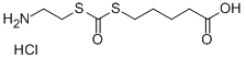 Carbonic acid, dithio-, S-(2-aminoethyl) ester, S-ester with 5-mercapt ovaleric acid, hydrochloride Struktur