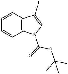 1-BOC-3-碘吲哚,192189-07-4,结构式