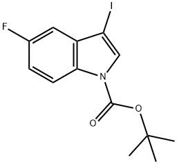 1H-Indole-1-carboxylic acid, 5-fluoro-3-iodo-, 1,1-diMethylethyl ester Structure