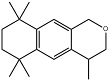 3,4,6,7,8,9-hexahydro-4,6,6,9,9-pentamethyl-1H-naphtho[2,3-c]pyran Struktur