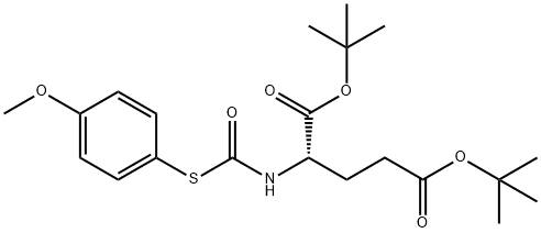 GlutaMic acid, N-[[(4-Methoxyphenyl)thio]carbonyl]-, bis(1,1-diMethylethyl) ester Structure