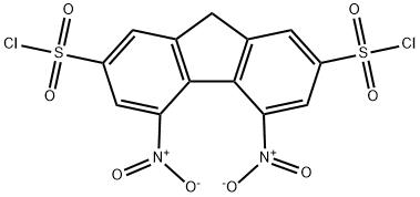 4,5-DINITRO-9H-FLUORENE-2,7-DISULFONYL DICHLORIDE,97% 化学構造式