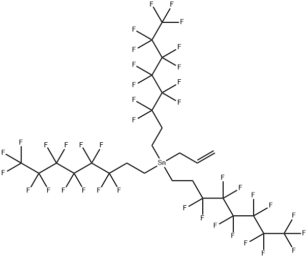 烯丙基三(1H,1H,2H,2H-全氟辛基)锡烷 结构式
