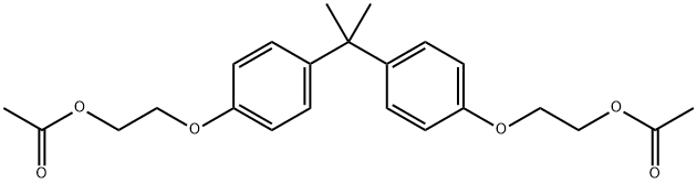 2,2'-[1-メチルエチリデンビス(4,1-フェニレンオキシ)]ビスエタノールジアセタート 化学構造式