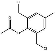 2,6-BIS(CHLOROMETHYL)-P-TOLYL ACETATE Struktur