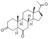 5α-プレグナン-3,6,20-トリオン 化学構造式