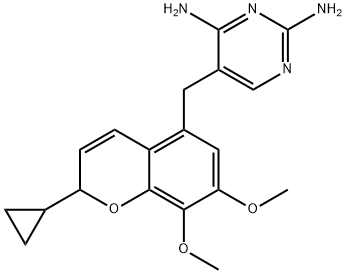 5-[(2-cyclopropyl-7,8-dimethoxy-2H-chromen-5-yl)methyl]pyrimidine-2,4- diamine