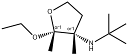 3-Furanamine,N-(1,1-dimethylethyl)-2-ethoxytetrahydro-2,3-dimethyl-,cis-(9CI) Structure