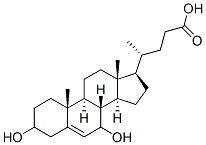 3,7-dihydroxychol-5-enoic acid Structure