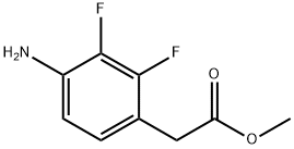 (4-アミノ-2,3-ジフルオロフェニル)酢酸メチル 化学構造式
