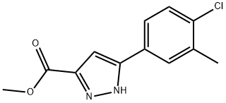 Methyl5-(4-chloro-3-methylphenyl)-1H-pyrazole-3-carboxylate 结构式