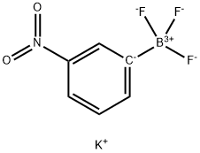 カリウム(3-ニトロフェニル)トリフルオロボラート 化学構造式