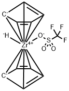 BIS(CYCLOPENTADIENYL)ZIRCONIUM(IV) HYDRIDE TRIFLUOROMETHANESULPHONATE Structure
