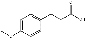 3-(4-メトキシフェニル)プロピオン酸 化学構造式