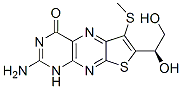 Thieno[3,2-g]pteridin-4(1H)-one, 2-amino-7-[(1R)-1,2-dihydroxyethyl]-6-(methylthio)- Structure