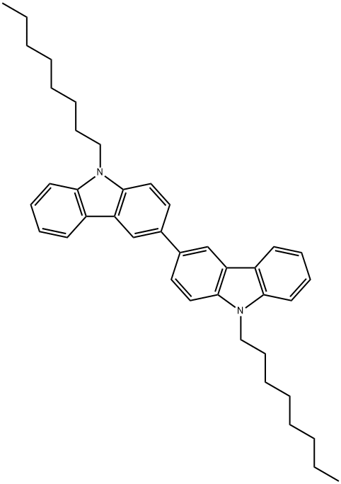 9,9'-Dioctyl-9H,9'H-3,3'bicarbazolyl Struktur