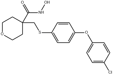 4-((4-(4-chlorophenoxy)phenylthio)Methyl)-N-hydroxytetrahydro-2H-pyran-4-carboxaMide Structure