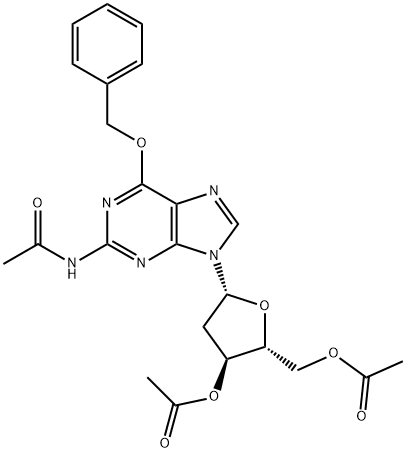 3',5',N2-Tri-O-acetyl-2'-Deoxyguanosine Struktur