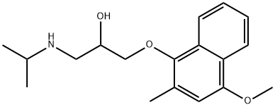 1-(Isopropylamino)-3-[(4-methoxy-2-methyl-1-naphtyl)oxy]-2-propanol Structure