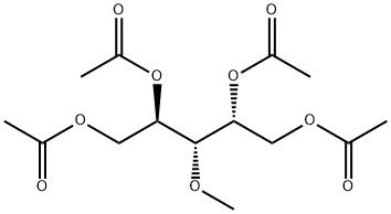 Arabinitol, 3-O-methyl-, tetraacetate Struktur