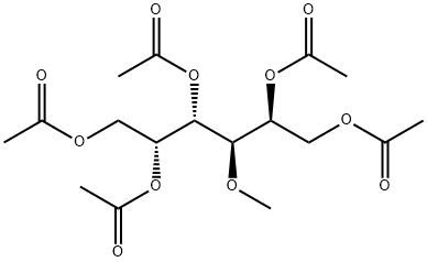 Galactitol, 3-O-methyl-, pentaacetate Structure