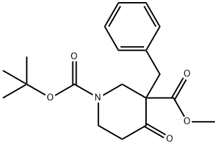 1-TERT-BUTYL 3-METHYL 3-BENZYL-4-OXOPIPERIDINE-1,3-DICARBOXYLATE Struktur