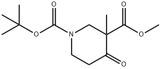 1-TERT-BUTYL 3-METHYL 3-METHYL-4-OXOPIPERIDINE-1,3-DICARBOXYLATE 化学構造式