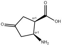 Cyclopentanecarboxylic acid, 2-amino-4-oxo-, cis- (9CI) Struktur