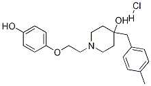 4-Piperidinol, 1-[2-(4-hydroxyphenoxy)ethyl]-4-[(4-Methylphenyl)Methyl]-,hydrochloride|4-Piperidinol, 1-[2-(4-hydroxyphenoxy)ethyl]-4-[(4-Methylphenyl)Methyl]-,hydrochloride