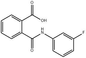 2-[[(3-FLUOROPHENYL)AMINO]CARBONYL]-BENZOIC ACID 化学構造式