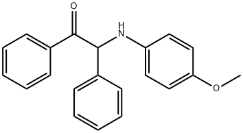 2-[(4-methoxyphenyl)amino]-1,2-diphenyl-ethanone 化学構造式