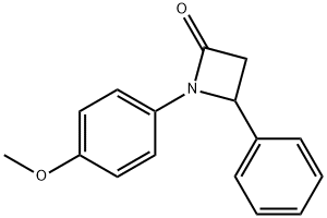 1-(4-メトキシフェニル)-4-フェニルアゼチジン-2-オン 化学構造式