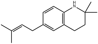 1,2,3,4-Tetrahydro-2,2-dimethyl-6-(3-methyl-2-butenyl)quinoline Structure