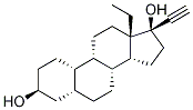 13-Ethyl-18,19-dinor-5β,17α-pregn-20-yne-3β,17-diol Structure