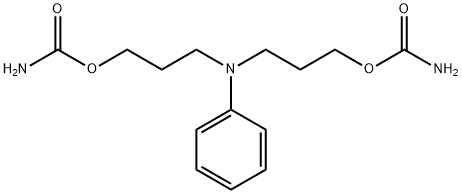 3,3'-(フェニルイミノ)ビス(1-プロパノール)ジカルバマート 化学構造式