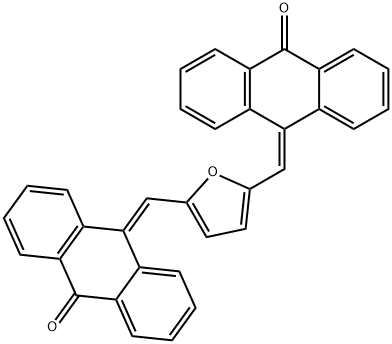 2,5-Bis[(9,10-dihydro-10-oxoanthracen-9-ylidene)methyl]furan Structure
