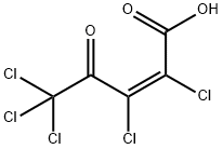 (Z)-2,3,5,5,5-Pentachloro-4-oxo-2-pentenoic acid Struktur
