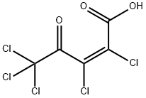 (Z)-2,3,5,5,5-Pentachloro-4-oxo-2-pentenoic acid,19360-02-2,结构式